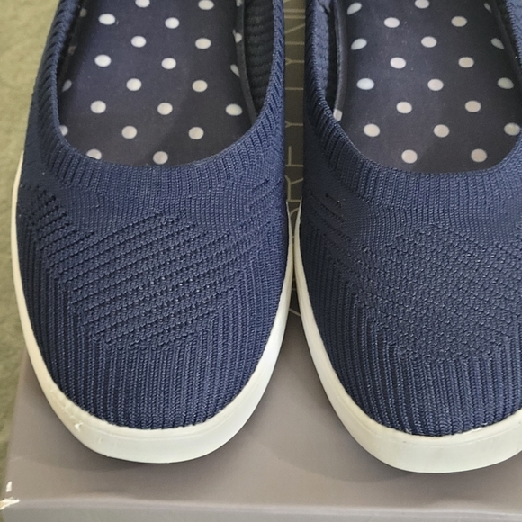 Aubrey Lynn Al-Amelina Slip-on Upper Knit Fabric Flat  Navy Size 10M - Picture 5 of 12